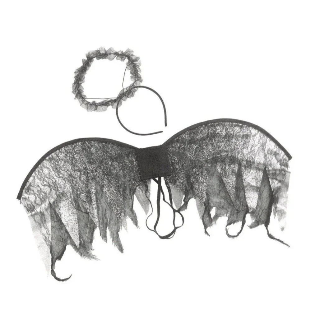 Dark  Angel Costume Girls' S (6/6X) Gothic Angel Halloween Costume LG  Wings